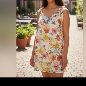 3/25🥳 Bellanuba Sleeveless Floral Dress – Size Small